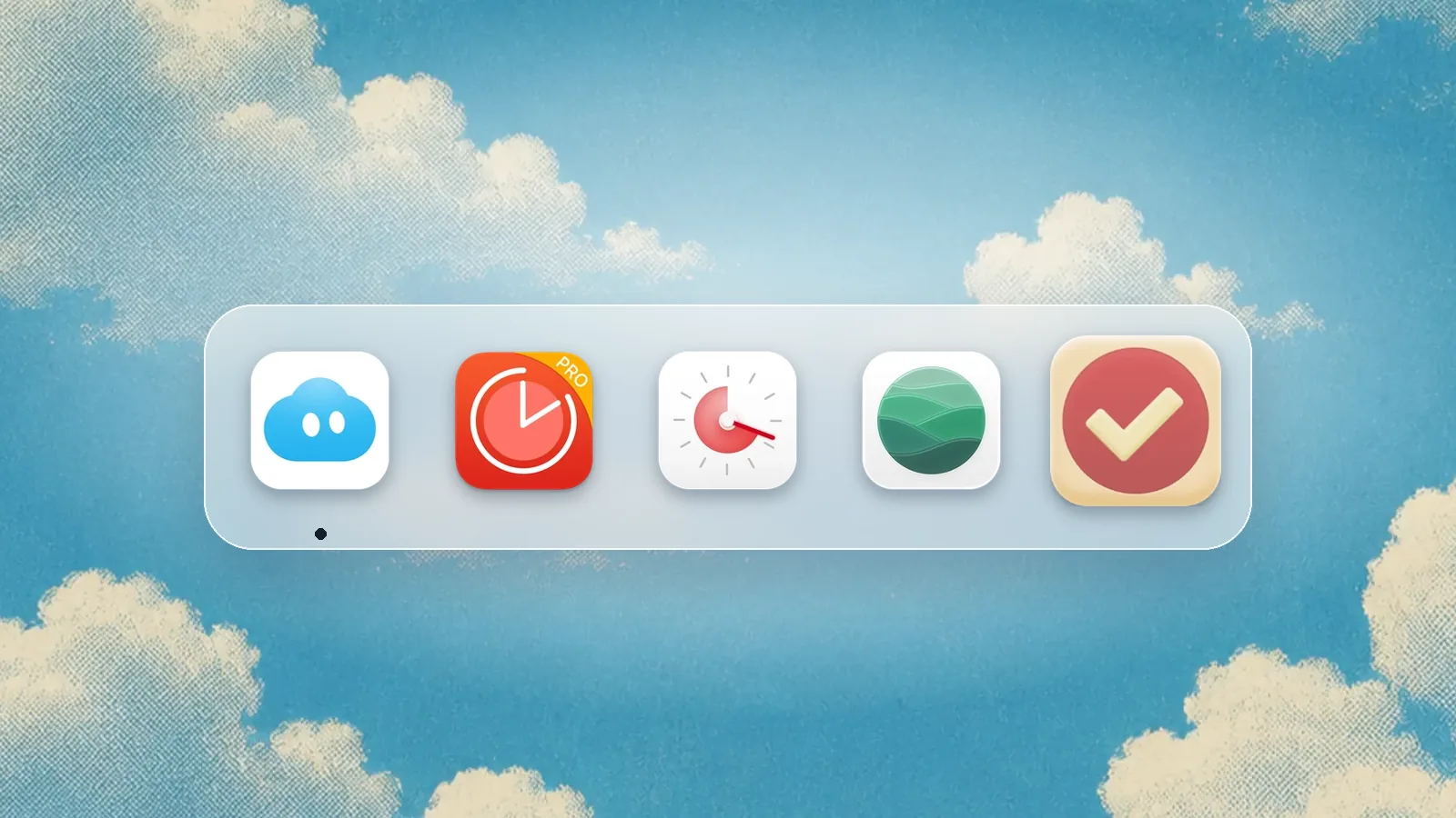 App icons of Nudge, Be Focused Pro, Session, Flow, Pomofocus